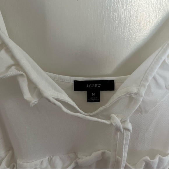 J. Crew Tiered Knit Keyhole Maxi Dress, White Size Medium cotton - Picture 6 of 7